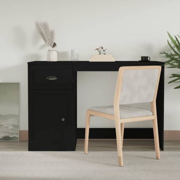 VidaXL Desk with Drawer Black 115x50x75 Cm Engineered Wood 816473