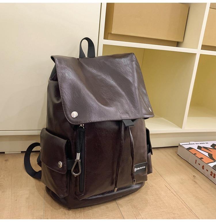 

Ретро жіноча сумка 2024 новий простий і універсальний рюкзак великої місткості модний шкільний рюкзак чоловічий рюкзак жіночий темно-коричневого кольору