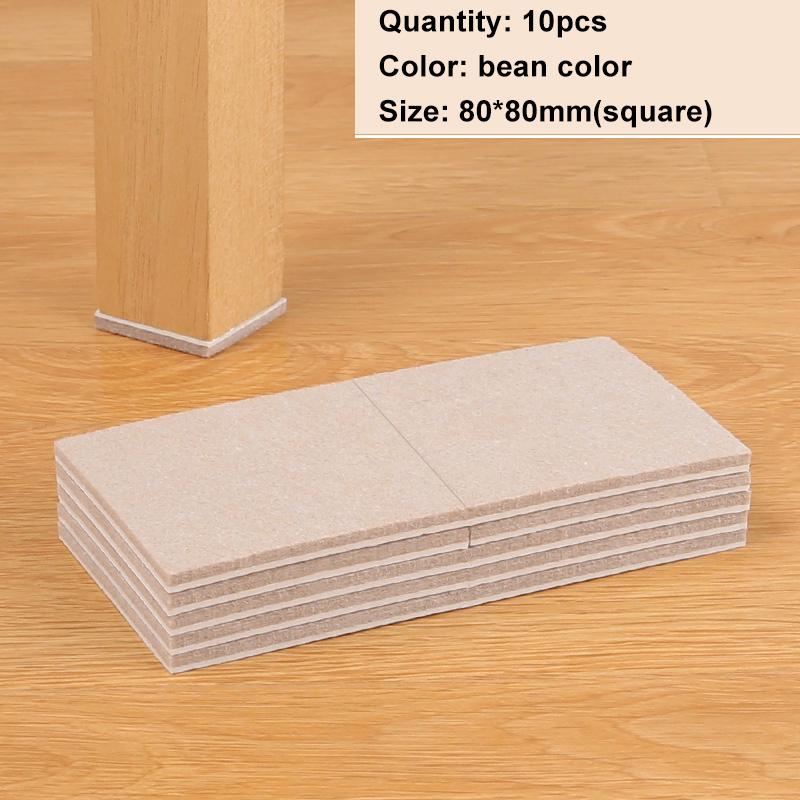 Felt Pads Furniture Feet Protector 5mm Square Table Chair Leg Stickers Cover Mats Wood Floor Protectors Bottom Anti-Slip Pads