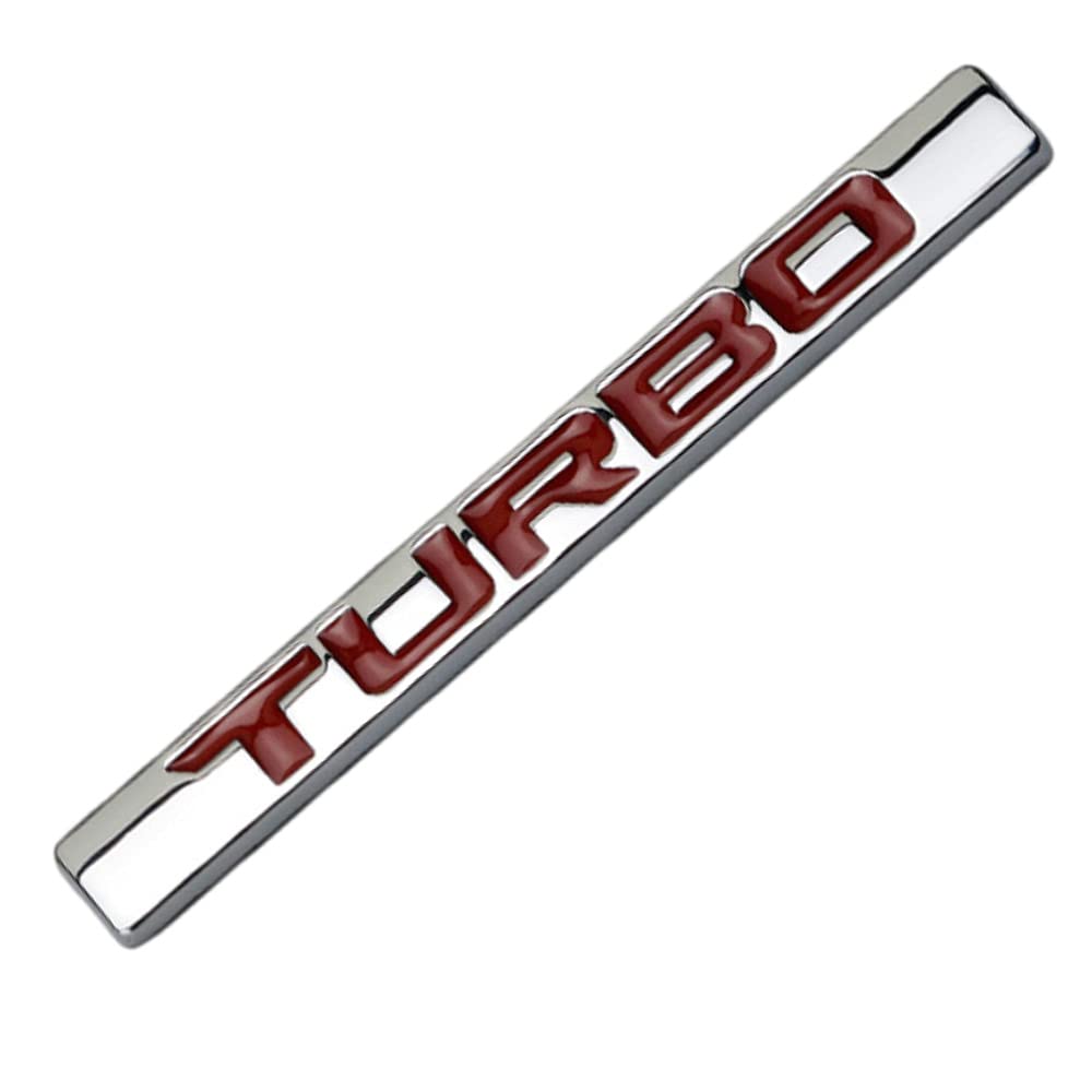 [Cat Fight] Turbo TURBO Metal Emblem Seal Sticker Silver (Red) красный