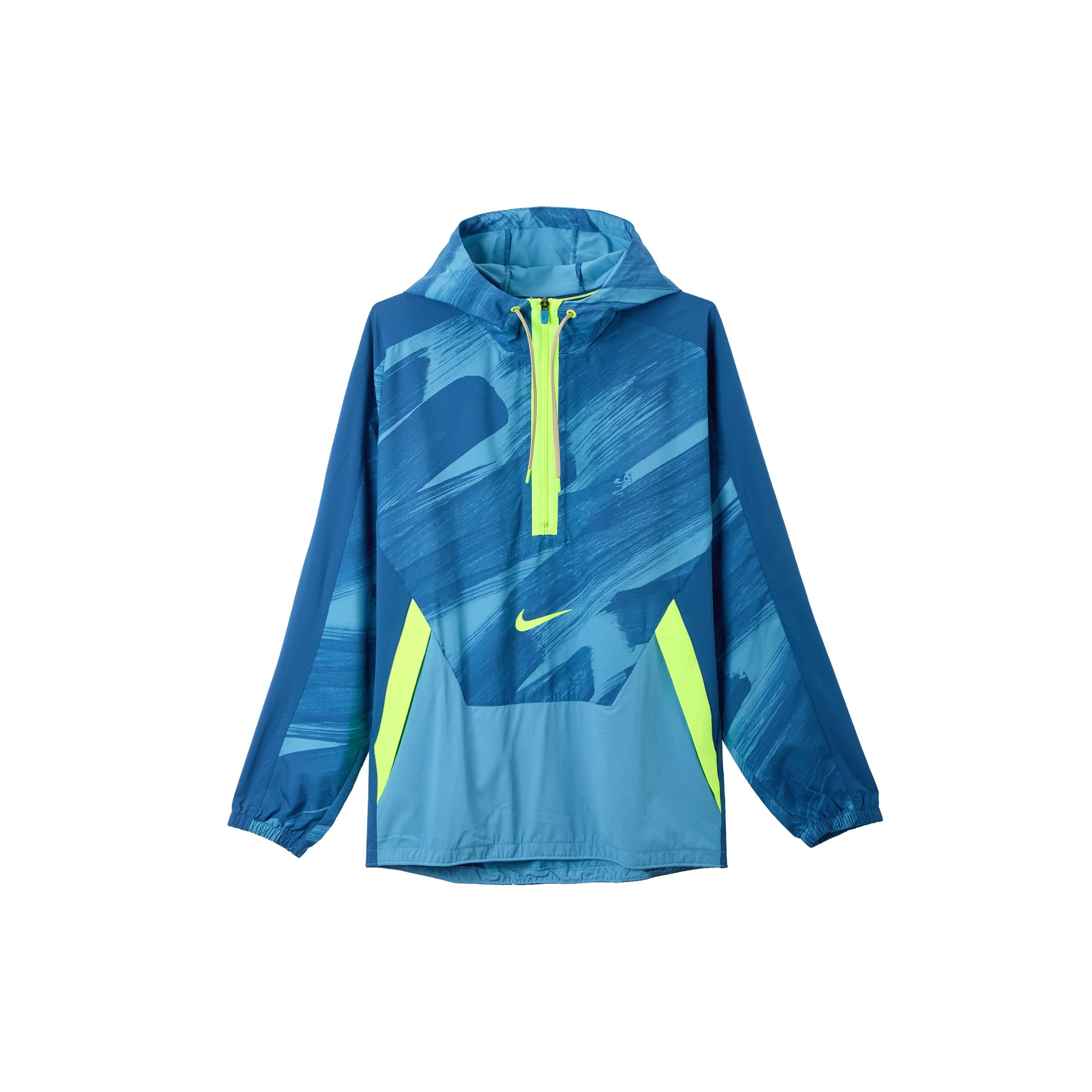 Nike Dri-fit Sport Clash hooded Half Zipper Sports Logo Casual Pullover Jacket Blue Men s DD1724-476 L