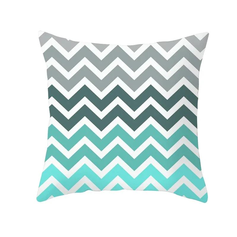 

45x45 см мятно-зеленый геометрический рисунок животных декоративная наволочка чехол для подушки офис гостиная диван домашний декор 30x30cm