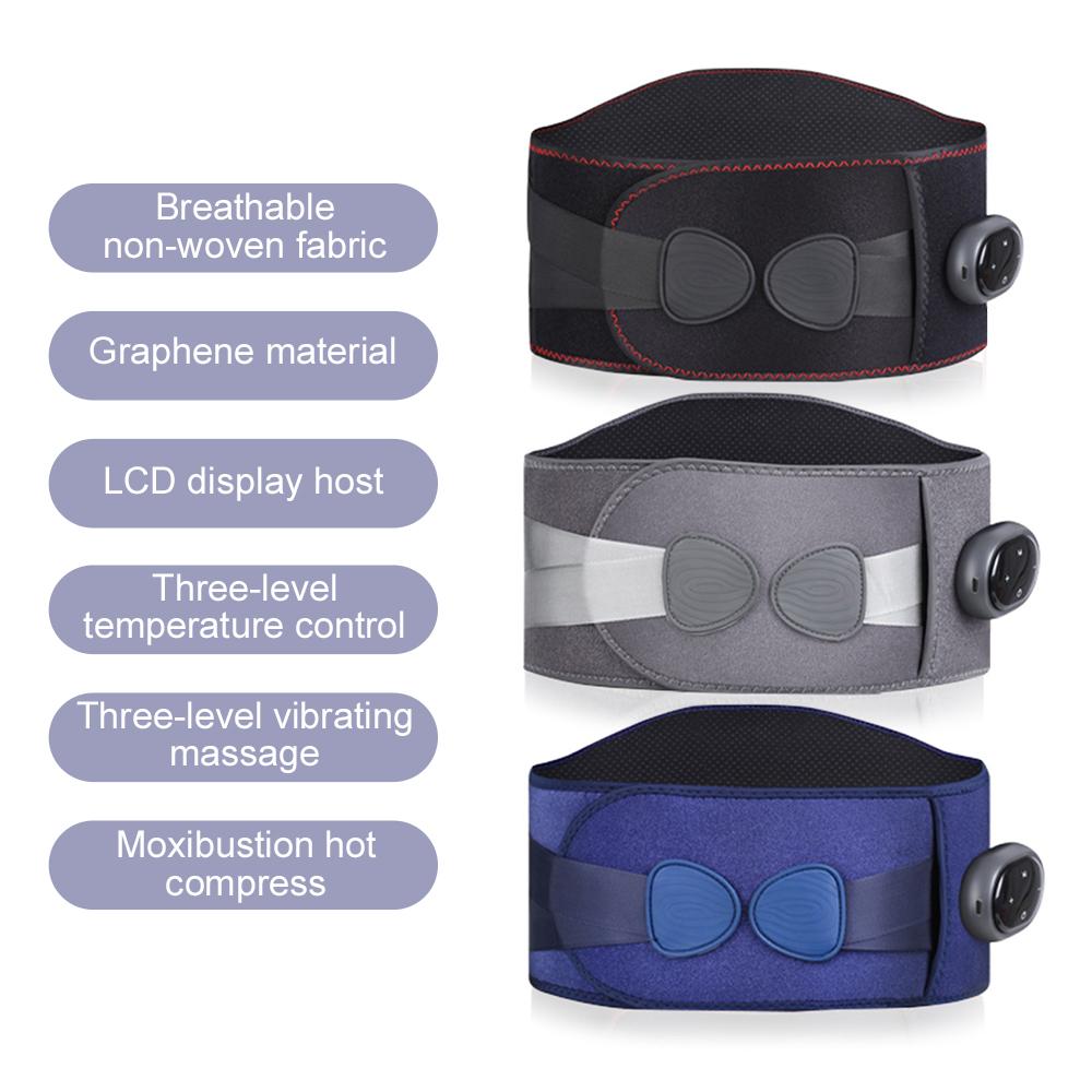 Smart Wireless Heating Belt - Thermal Waist Support with Massage, Rechargeable Back Pain Relief for Women/Men, Office & Gym Use