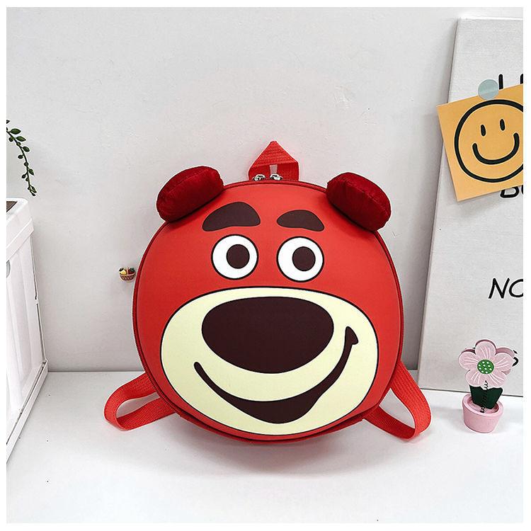 Lotsohuggin Bear Cartoon Backpack Kid Schoolbag Oxford Waterproof Breathable