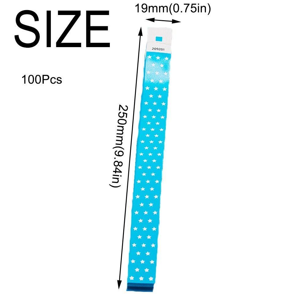 100Pcs Fluorescent Color Paper Fluorescence Wristbands Event Ticket Wristbands  for Concerts