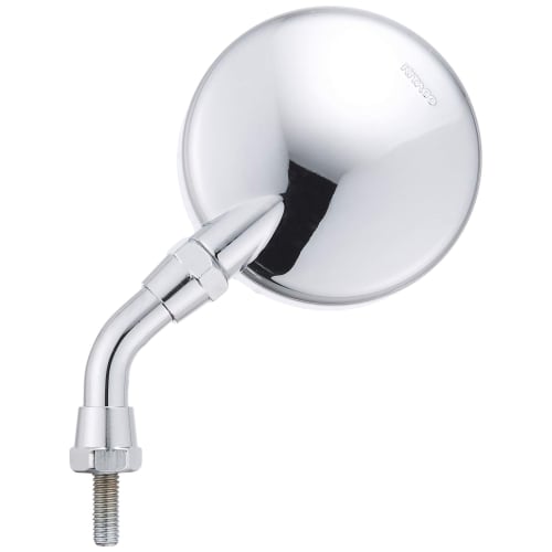 KITACO Round Mini Mirror Stay 50L Type Mounting Diameter M8+M10 Adapter Included 1 Piece Universal Plated 675-1400390