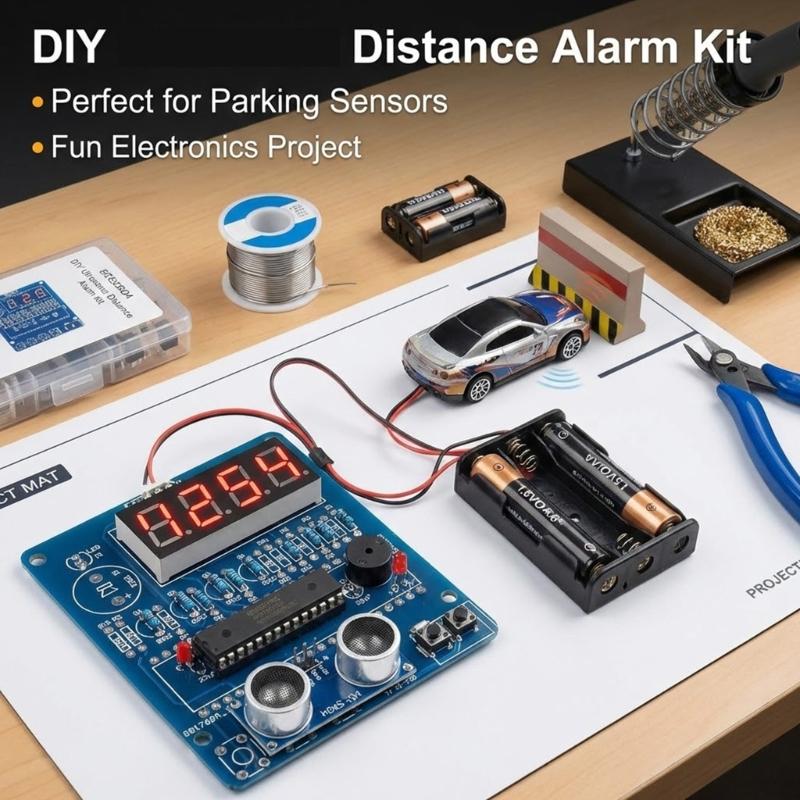 Ultrasonic Rangefinder Module With Digital Readout Buzzer Alarm Ultrasonic Rangefinder Kit Reversing For Electronics