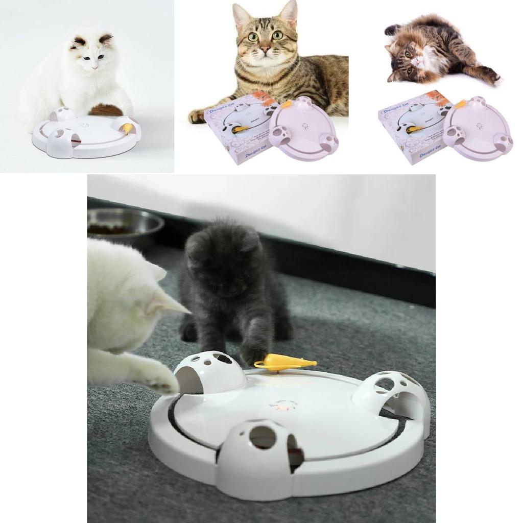 Premium Interactive Cat Toy With Automatic Rotating Mouse For Engaging Playtime
