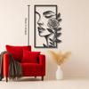 1pc Minimalist Woman Face Line Art Metal Wall Decor, Elegant Indoor Outdoor Hanging Ornament Gift