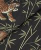 OUTSTANDING Hawaiian Open Collar Half Shirt Bamboo Tiger_Black