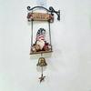 Rustic Garden Gnome Bell Vintage Welcome Wind Chime Swing Dwarf Figurine Door Hanging Sign Outdoor Patio Wall Decor Novelty Gift