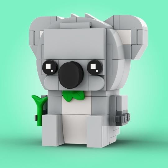Building Block Animal Koala Baby Tree Bear Doll Model Assembled Toy Compatible Small Particle Set