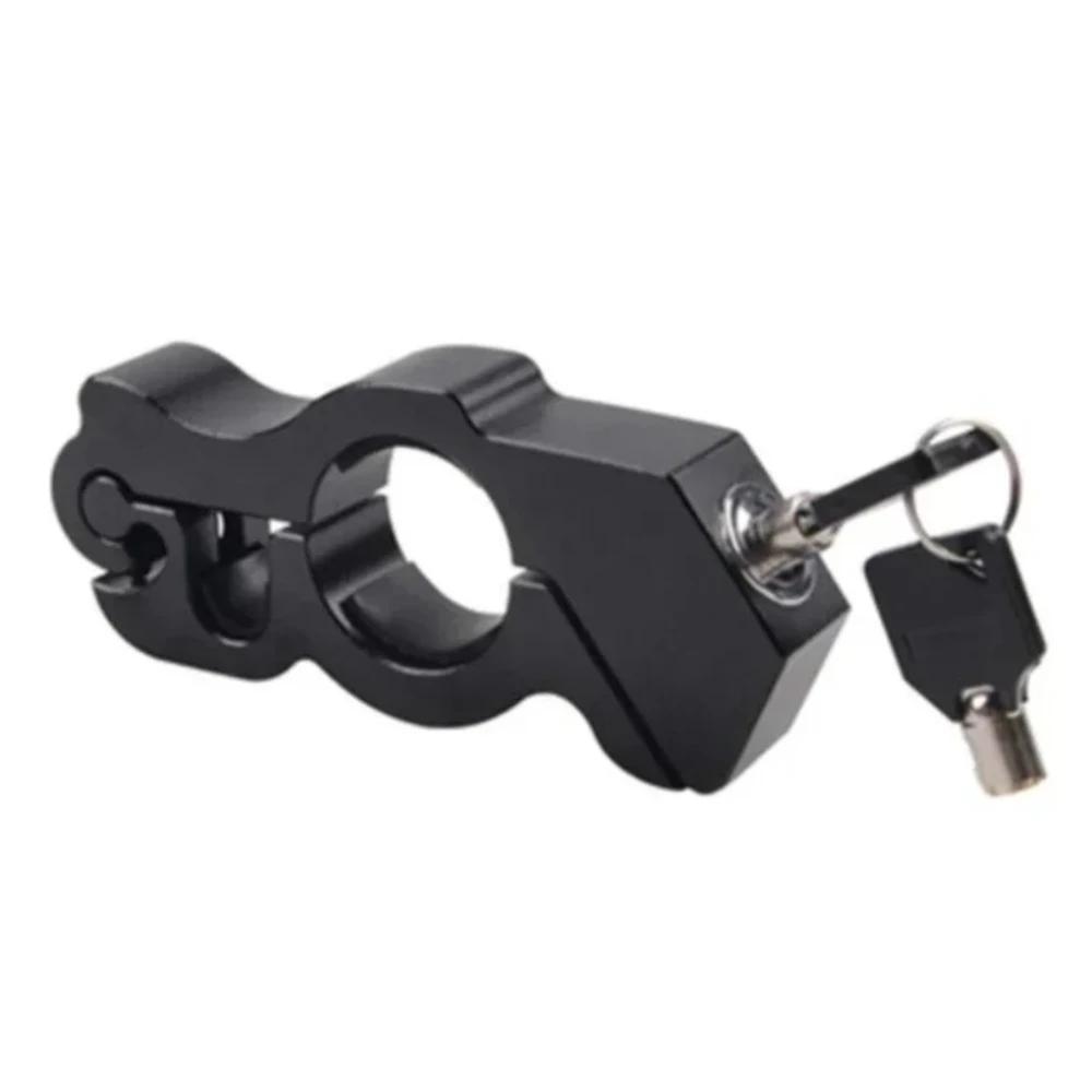 Solid Motorcycle Handlebar Brake Lever Anti-Theft Lock Pull Rod Security Lock for ATV Dirt Street Bike Safety чёрный