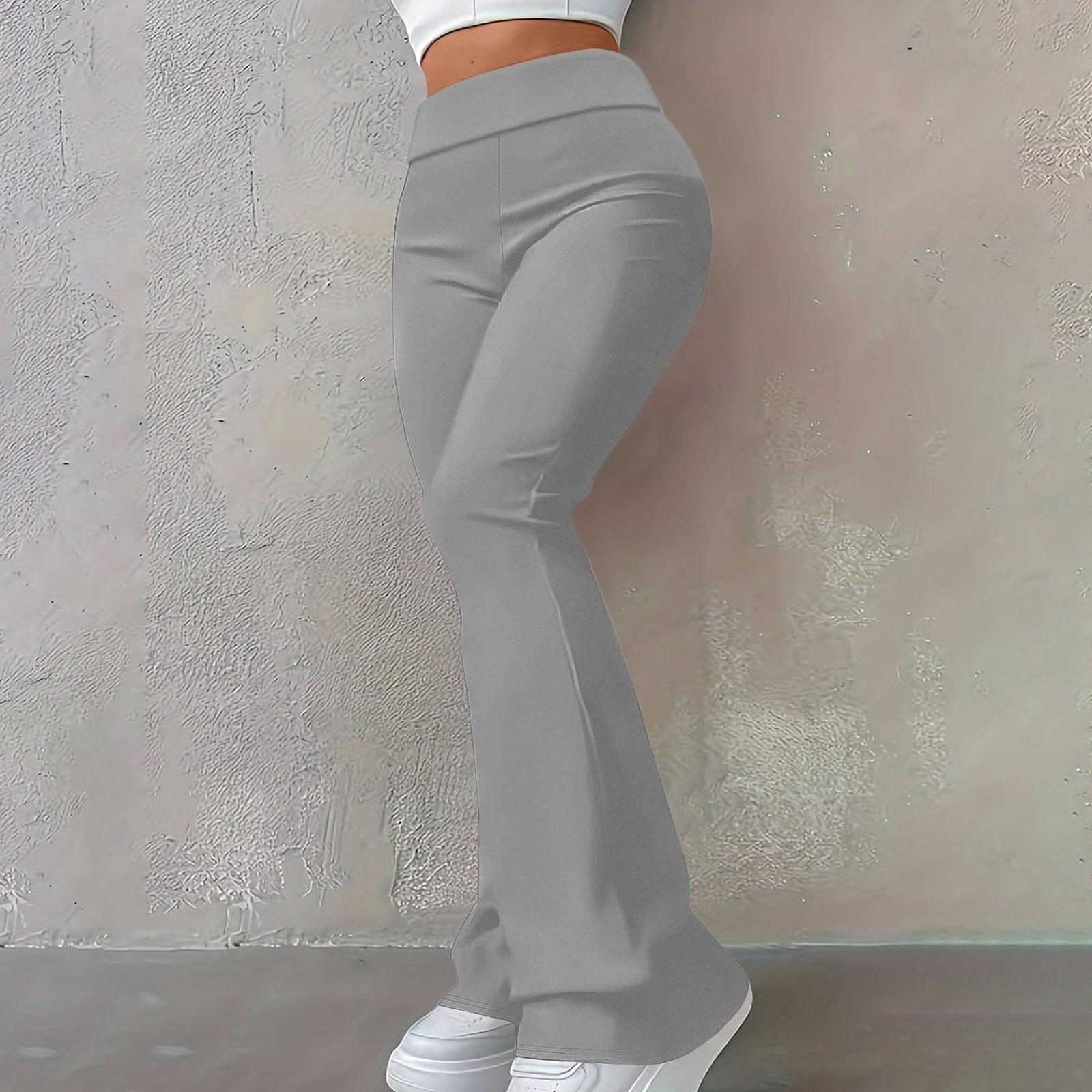 

Женские модные облегающие брюки однотонной расцветки с высокой посадкой M