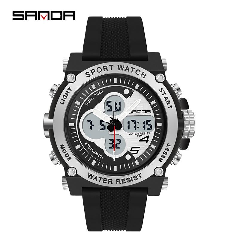 Sanda Trendy Waterproof Luminous Sports Watch