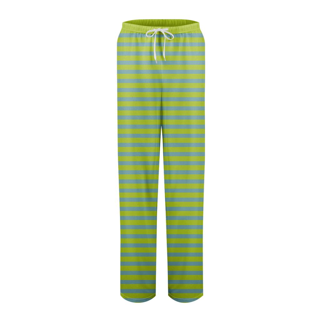 Anime Pajama Pants Sleepwear Casual Drawstring Elastic Waist Pants Comfy Straight Yoga Loose Trousers