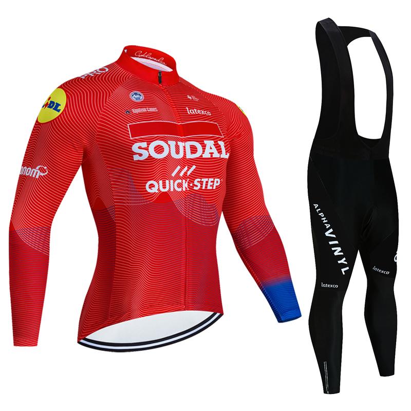 

QUICK STEP Team Cycling Jersey Set 2026 Man Summer MTB Race Cycling Clothing Long Sleeve Ropa Ciclismo Outdoor Pro Bike Uniform S