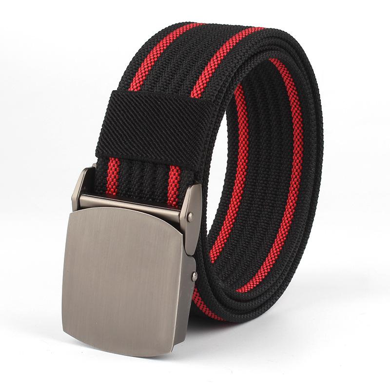 High Quality Belt Nylon Canvas Metal Automatic Buckle Army Outdoor Hunting Webbing Jeans Tactical Belts For Men Male Fashion