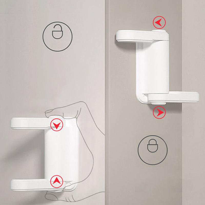 Universal Door Lever Lock Child Baby Safety Lock Adhesive Security Latch