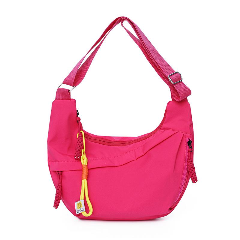 Borsa a tracolla singola a forma di raviolo, semplice, urbana, casual, da pendolare