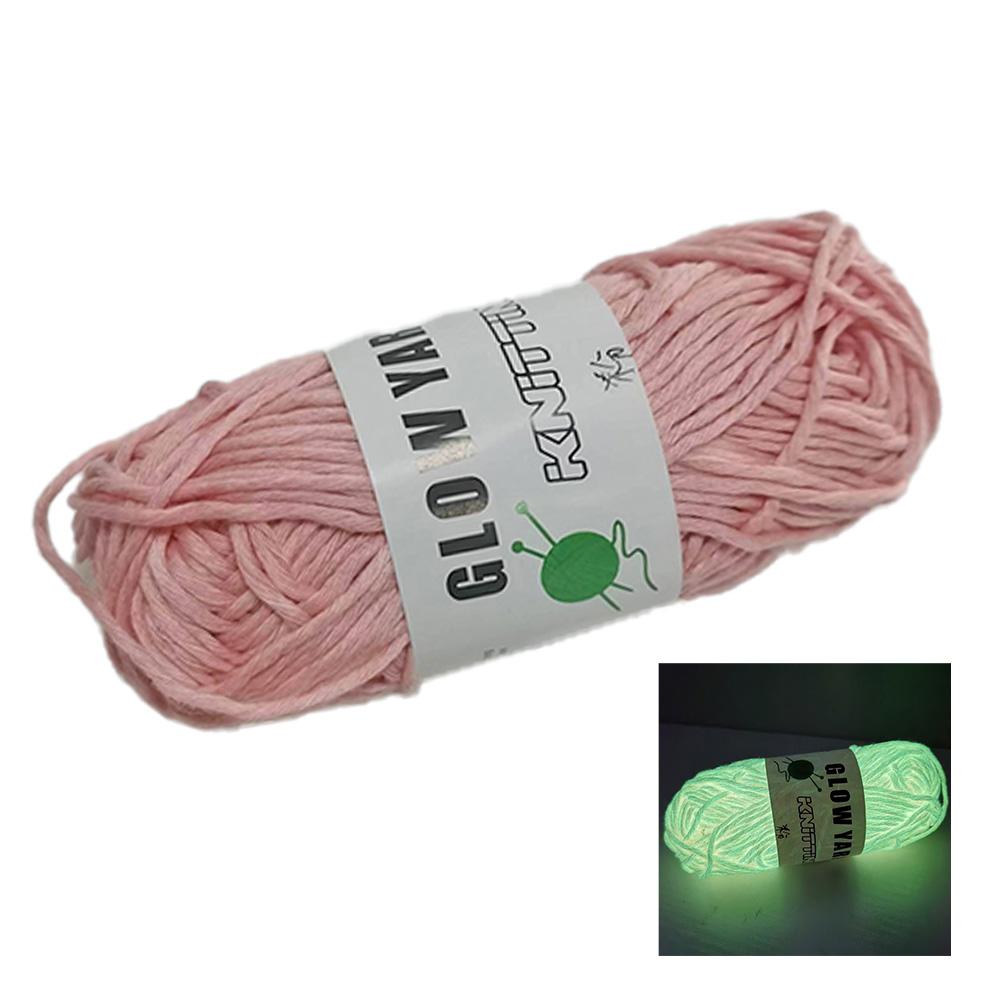

Creative Glow In The Dark Wool Yarn Hand Woven Toys Diy Knitting Bag Sweater Scarf Luminous Crochet Yarn Threads Handcrafts розовый