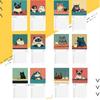 1/2Pcs 2025 Wall Calendar Cats Chillin' with Coffee Wall Calendar 12 Monthly Coffee Cats Calendar Family Office Organizer for Cat Lover Gift