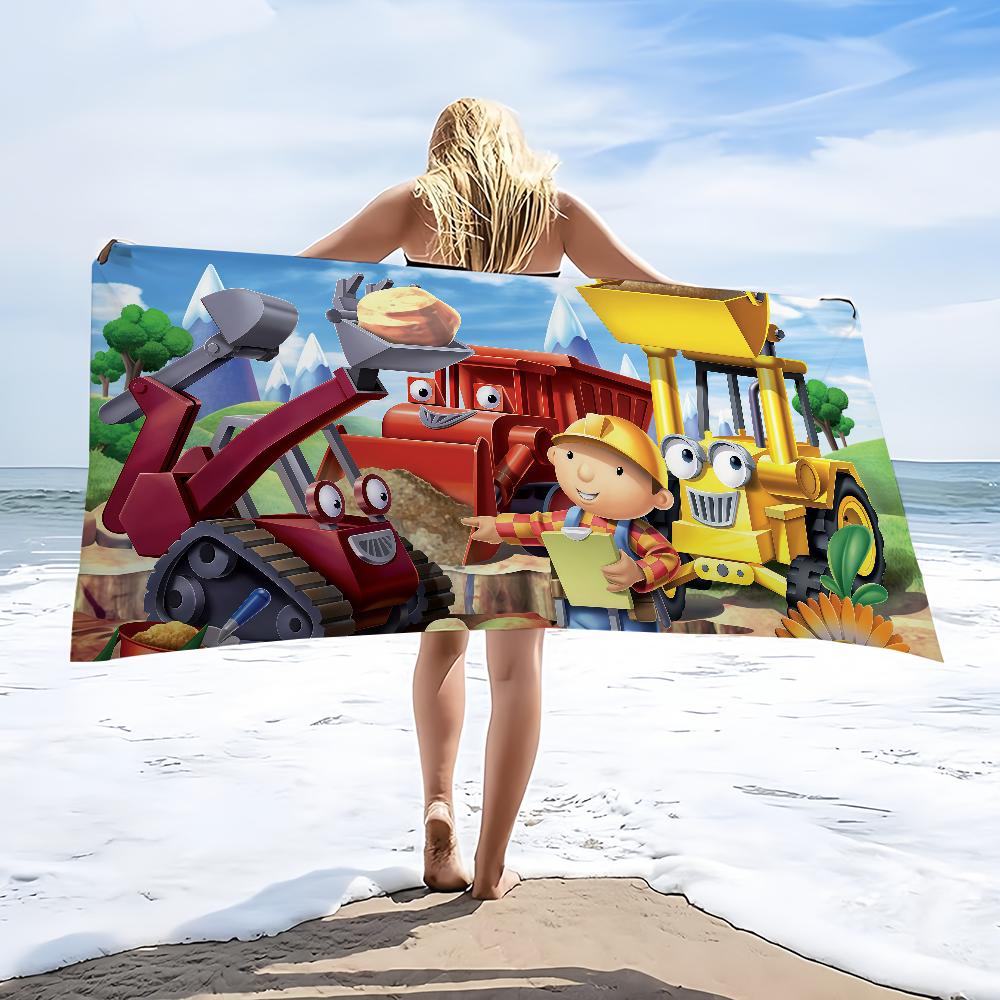 Towel B-BuilderS The Beach Bath Quick-Drying Lightweight Portable B-BobS Sauna Camping Swim Cute Pool Cartoon Travel