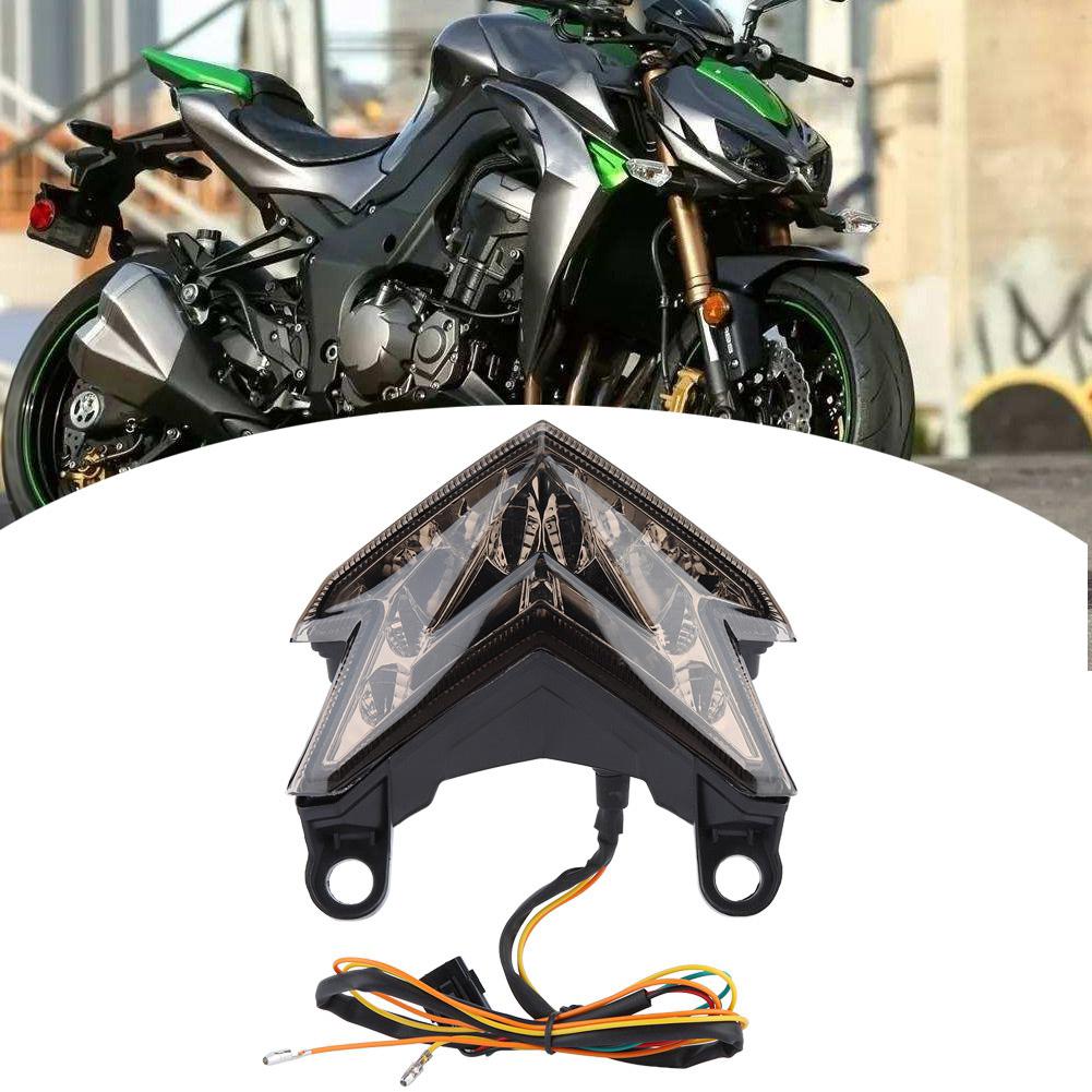 Motorcycle LED Tail Light Lamp Brake Turn Signal Taillight for    800 2013 2014 (Black)