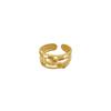 Real Gold Minimalist Fengsen Ring Opening Adjustable Simple Jewelry Japanese Ring Couple Ring