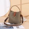 Cowhide Women's Bag Single Shoulder Crossbody Women's Bag Cute Fashion Bucket Bag Multi Shoulder Strap