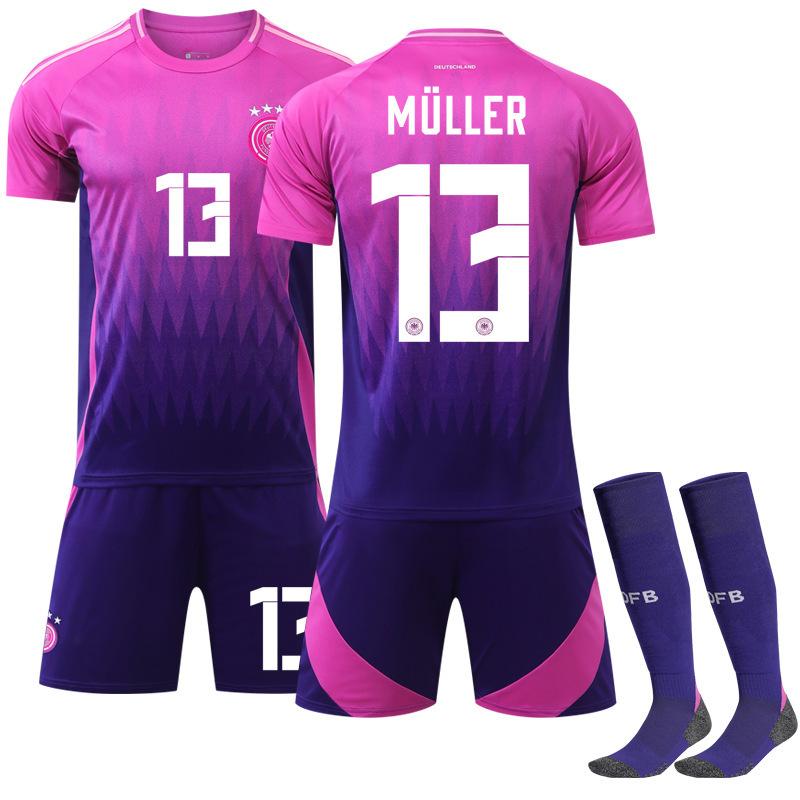 Germany Away Football Jersey Number Crosskimich Purple European Cup Jersey Custom Short-sleeved Jersey