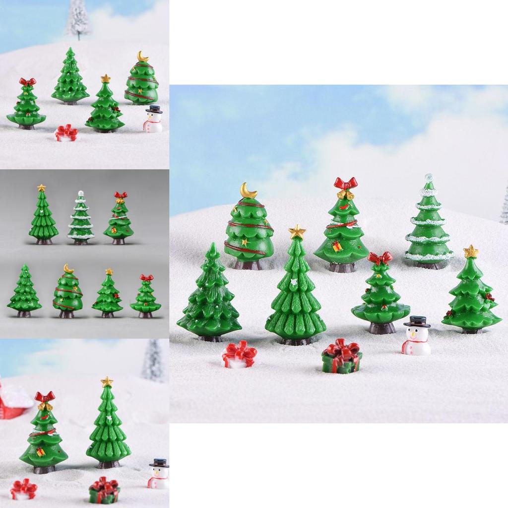 Adorable Christmas Tree Resin Diy Micro Landscape Miniature Decoration For Gardens