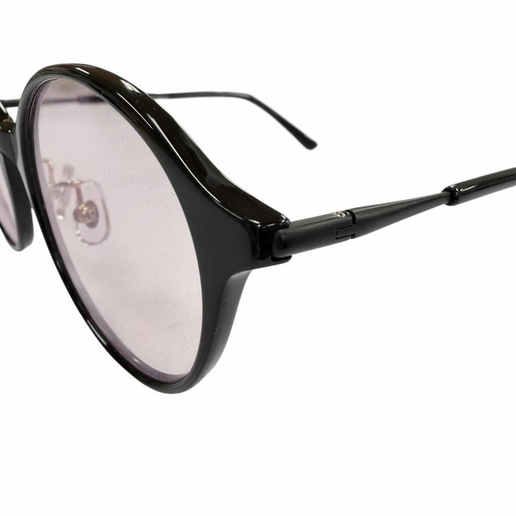 Excellent Lazy Red by Kaneko Optical Sunglasses Boston Black Mens L056 Used