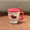 ins style high value polka dot mug girl cute ceramic water cup children's milk breakfast cup birthday gift