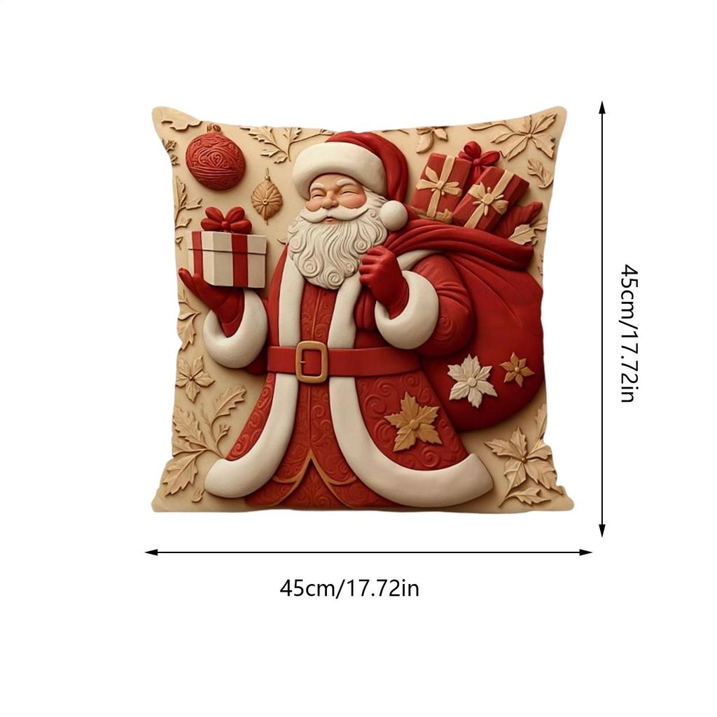 Christmas Pillow Covers 17.72Inch Fall Pillowcase Decoration 4 Pieces Pillowcase Christmas For Home Indoor Outdoor Bedroom Couch