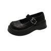 [Ushilai] French Mary Jane Small Leather Shoes for Women's Winter 2025 New Thick-soled Japanese Shallow-mouth Loafers
