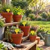 100 Pcs T-Shape Design Plant Labels Yellow T-Type Plant Labels Portable Garden Signs  Gardening Use