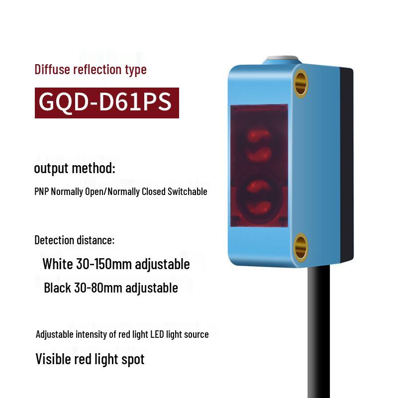 Square Photoelectric Sensor with Diffuse and Mirror Reflection - E3Z-D61/D62/R61