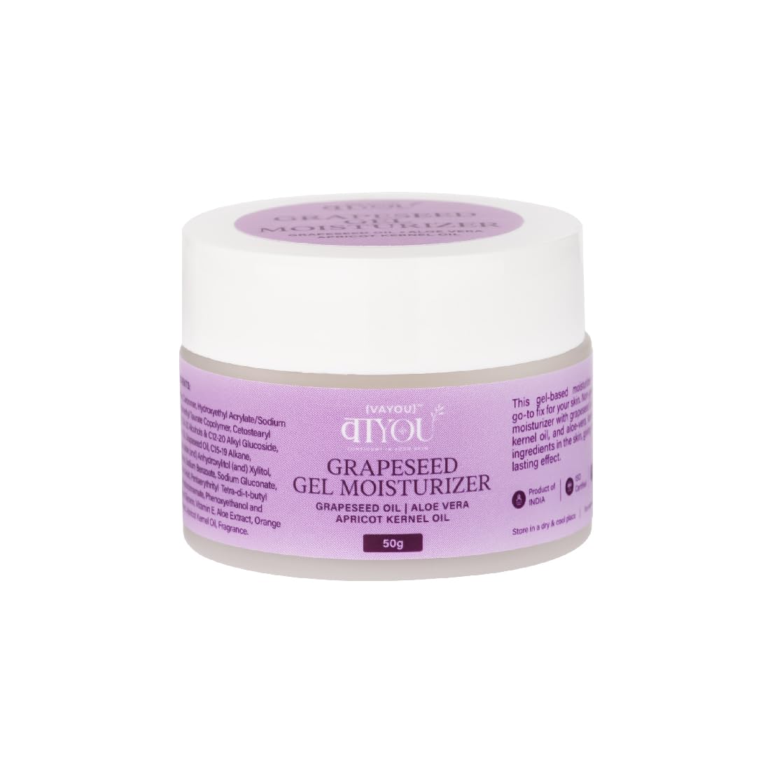 Vayou Grapeseed Gel Moisturizer with Aloe Vera and Apricot 30g (30g)