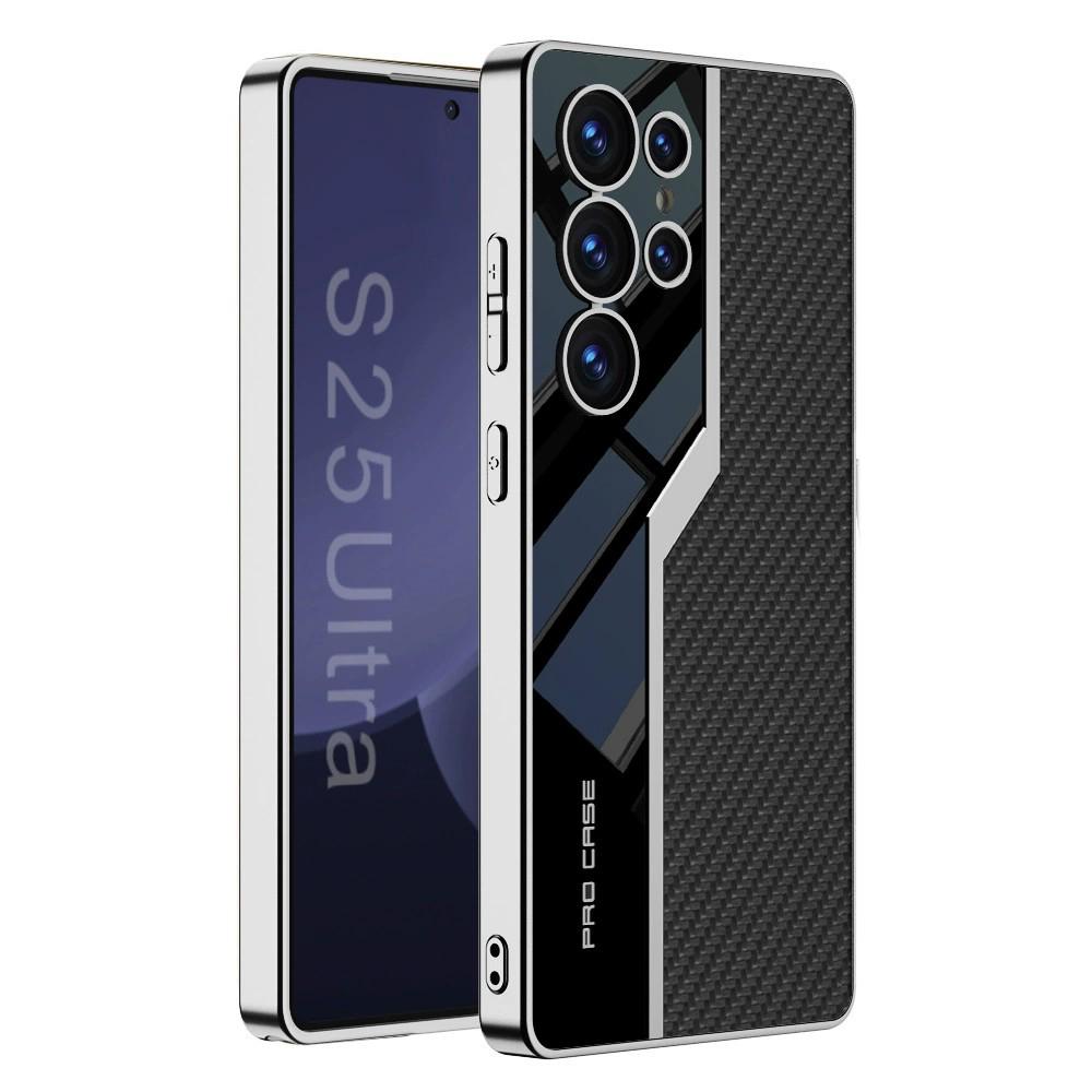 Fashion Sport Car Design Leather Electroplated PC Cover Case For Samsung Galaxy S25 Ultra Plus S24 S23 Ultra