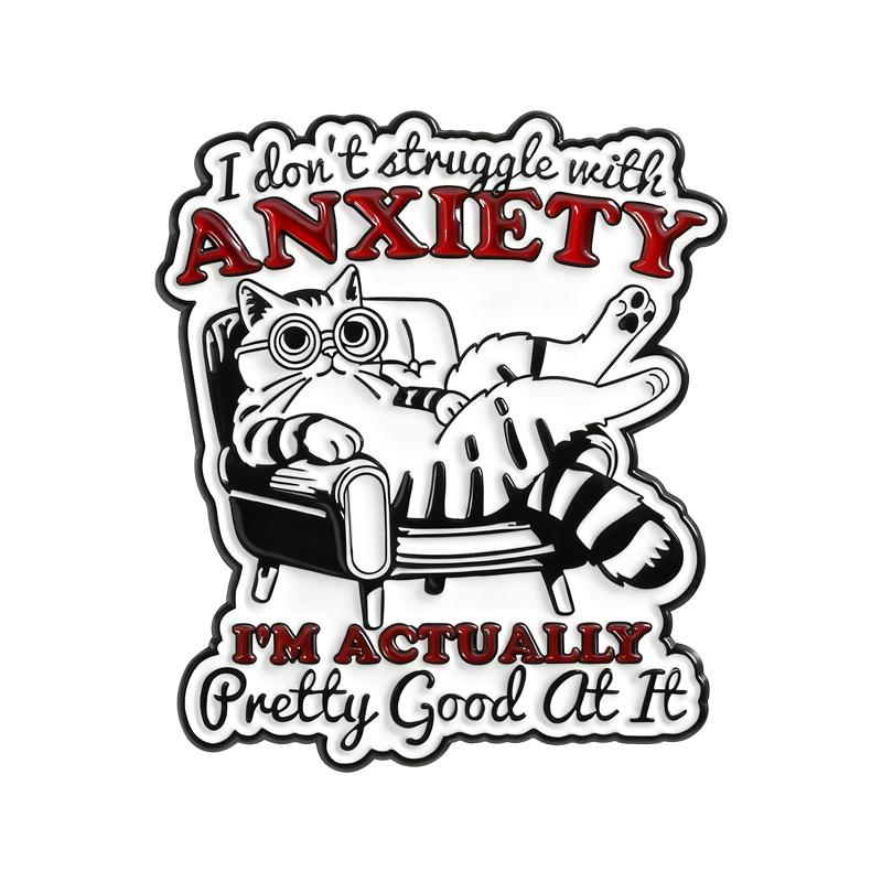 ADHD Mental Health Awareness Enamel Pins Rainbow Puzzle Currently Overthinking Social Introvert Brooch Lapel Badge Jewelry Gifts