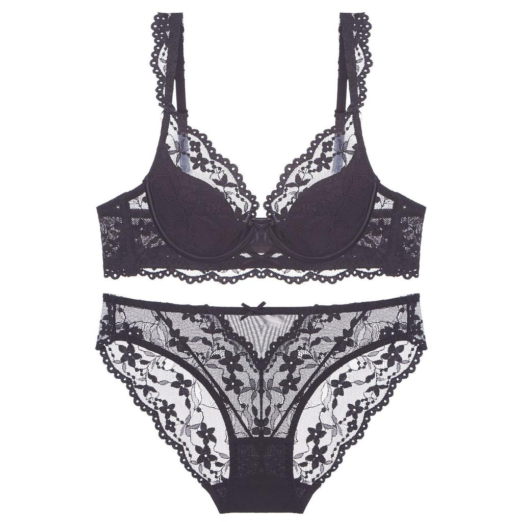 French underwear pure desire thin lace sexy underwear soft steel ring small chest big gathering bra