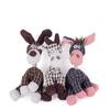 Fun Pet Toy Donkey Shape Corduroy Chew Toy for Dogs Puppy Squeaker Squeaky Plush Bone Molar Dog Toy Pet Training Dog Accessories
