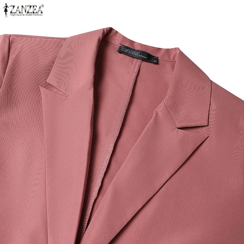 ZANZEA Cárdigan Blazer Casual de Manga Larga con Solapa de Pico para Mujer