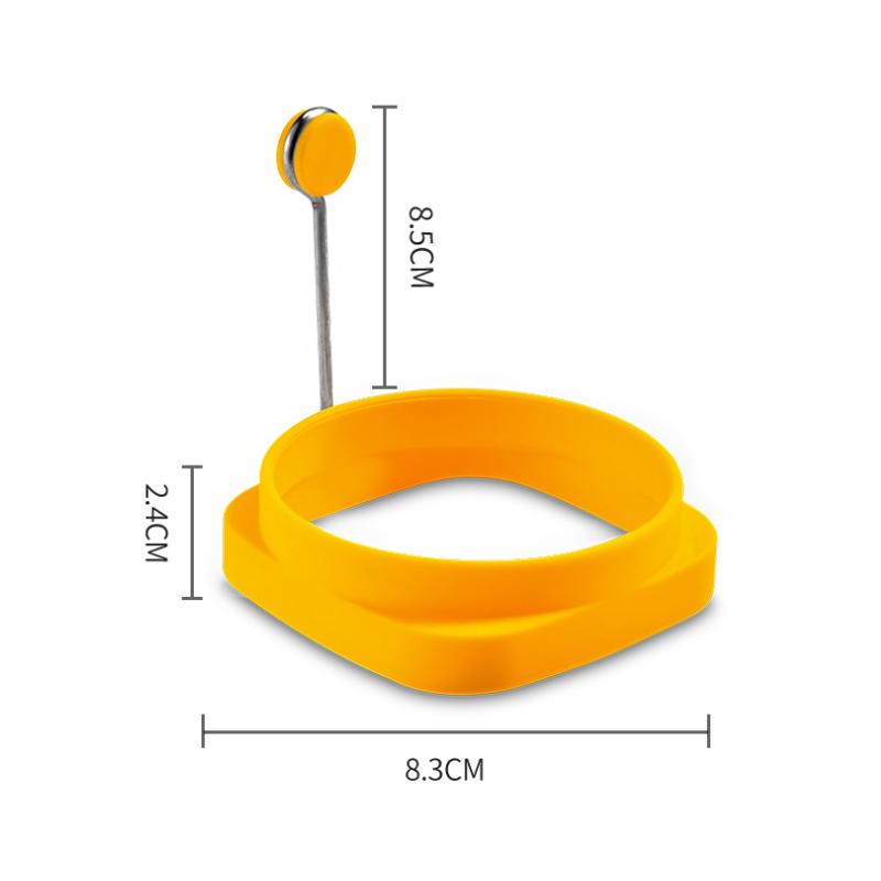 Silikonový kroužek na vejce Forma na smažená vejce Nepřilnavá forma na palačinky Tepelně odolný kroužek na smažená vejce DIY Nástroj na smažená vejce Kuchyňský nástroj na vaření