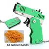Foldable Continuous Launch Rubber Circle Model Gun Alloy Children Keychain Toy