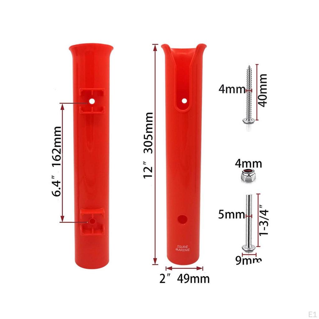 Single Tube Rod Holder Slotted Water Vessel Mount Includes Mounting Hardware for Anglers,