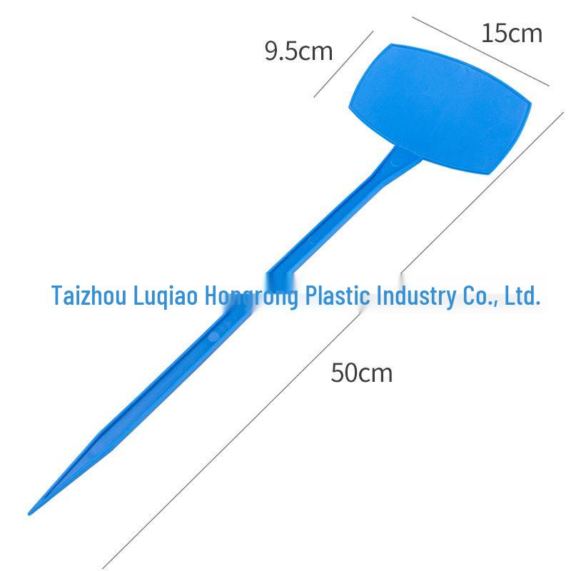 Large Thickened Plastic Ground Stake with Fan-shaped Marking Label for Gardening