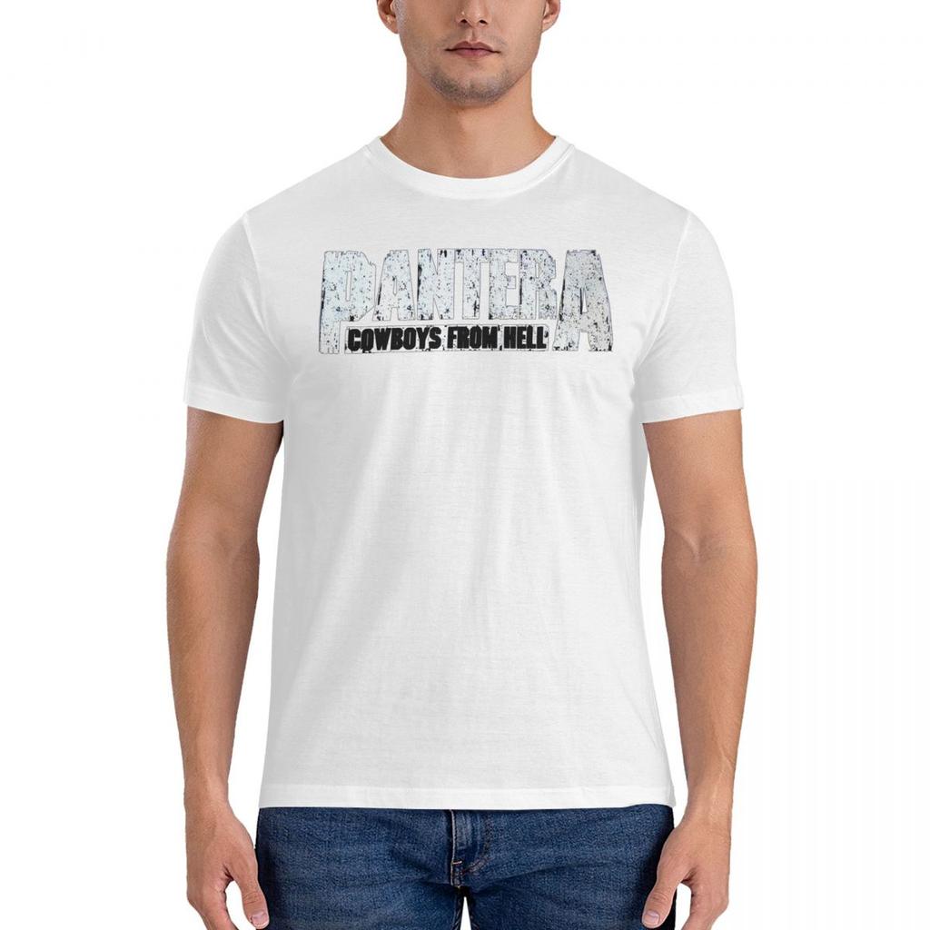 T-shirt Bianca Uomo Donna Logo Band Musicale T-shirt Harajuku Pantera T-shirt da Spiaggia Streetwear Casual Abbigliamento in Cotone Regalo