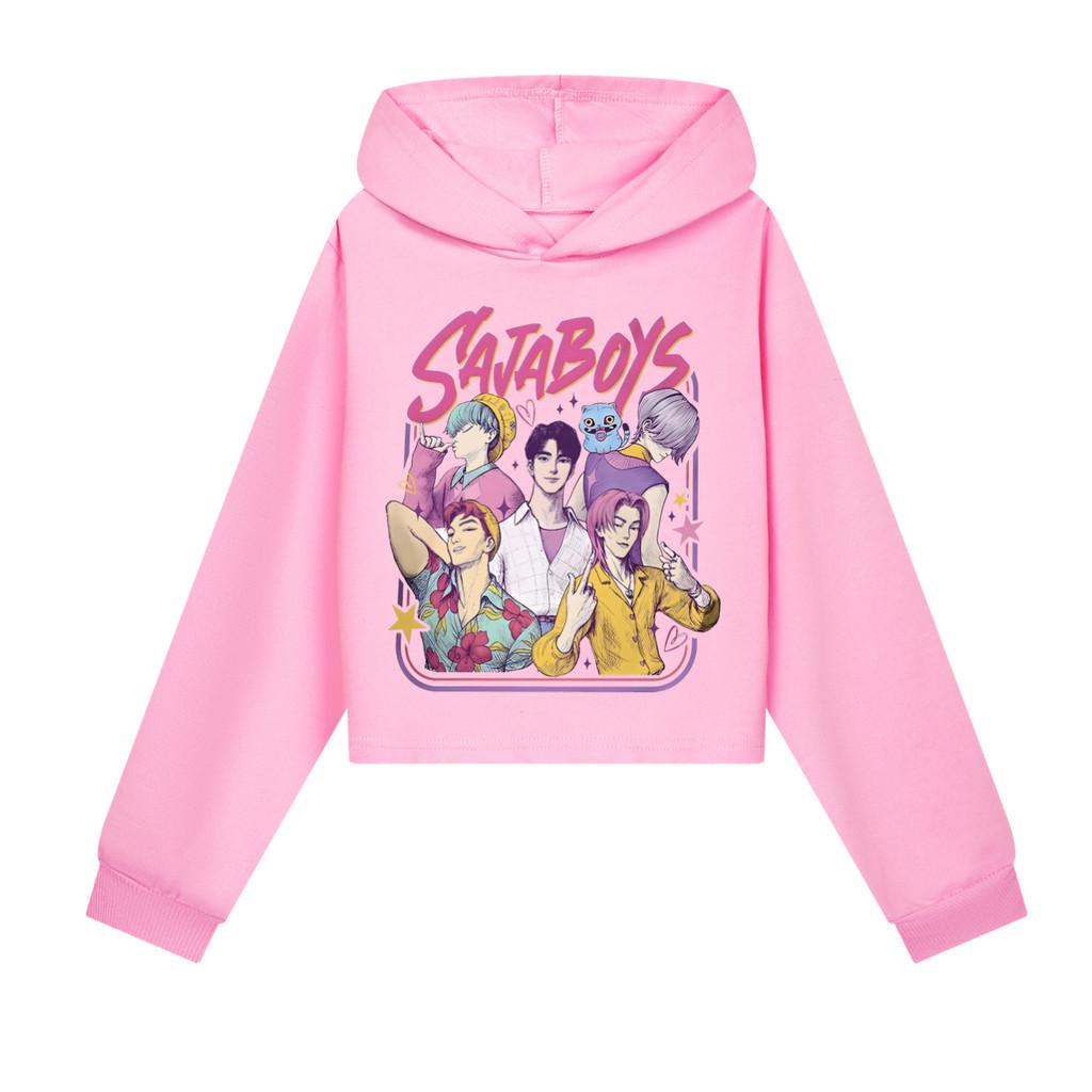 Kinder Mädchen Anime Cartoon POP Sängerin Super Star Rumi Mira Zoey Saja Jungen Bedruckt Lässig Langärmlig Kapuzenpullover Sweatshirt Oberteil